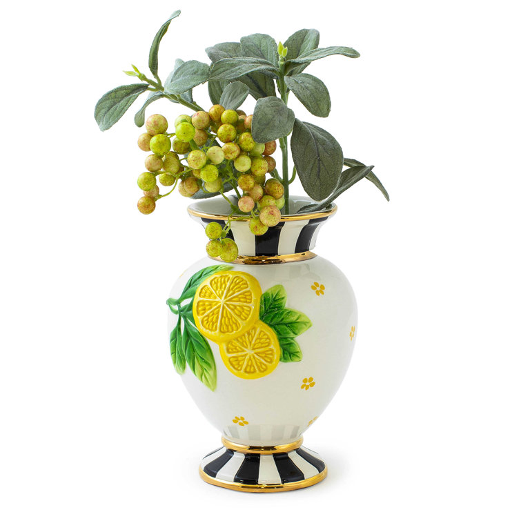 MacKenzie Childs Lemon Vase Wayfair